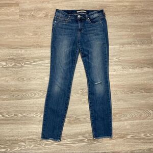 Joe's Skinny Ankle Blanche Raw Hem Jeans 27x28